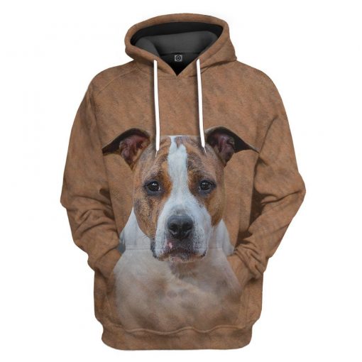 American Staffordshire Terrier Dog All Over Printed Hoodie