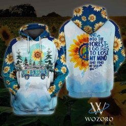 And Into the Forest I Go Car Sunflower Hoodie 3D