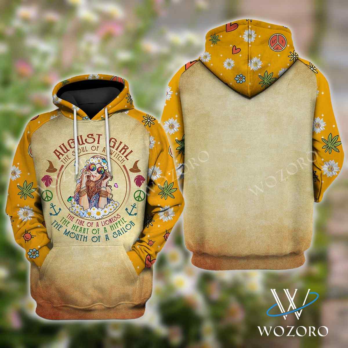 August Girl The Soul Of A Witch Hippie Hoodie 3D
