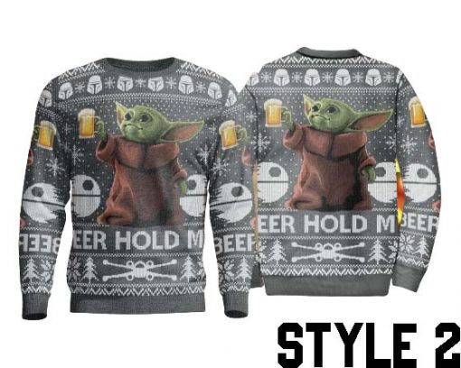 Baby Yoda Christmas Sweater Sweatshirt, Star Wars Sweater