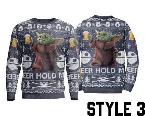 Baby Yoda Christmas Sweater Sweatshirt, Star Wars Sweater