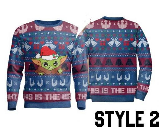 Mandalorian Baby Yoda This Is The Way Christmas Sweater