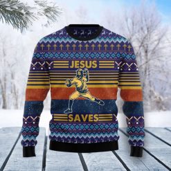 Baseball Jesus Saves 3D Sweater