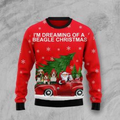Beagle and Red Truck 3D Sweater