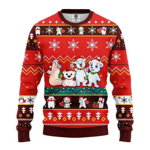 Bears Cute Noel All Over Printed Sweater