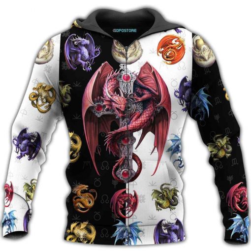 Beautiful Dragon Art All Over Printed Hoodie