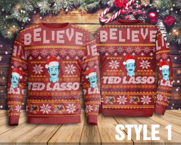 ted lasso believe sweater