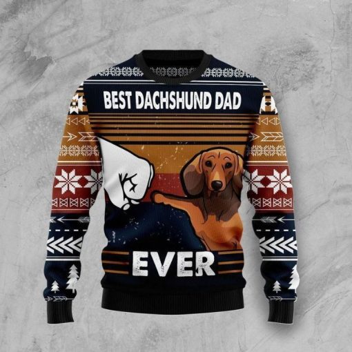 Best Dachshund Dad Ever 3D Sweater