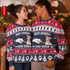 Best Pitbull Dad Ever All Over Printed Sweater