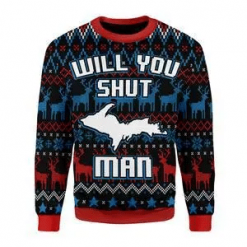 Biden Will You Shut Man Ugly Christmas Sweater 3D All Over Print