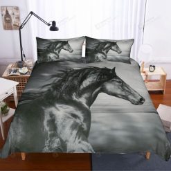 Black Horse 3D Bedding Set