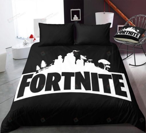 Black Fortnite Gamer Bedding Set