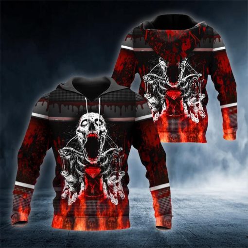 Blood Ghost Skull 3D Hoodie