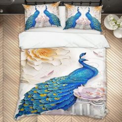 Blue Peacock s Bedding Set