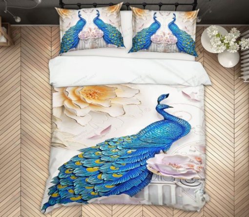 Blue Peacock s Bedding Set