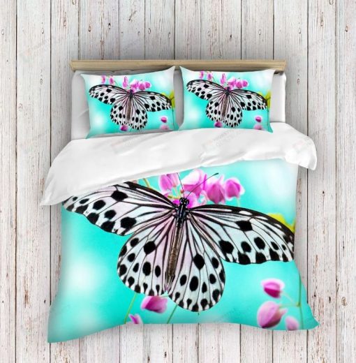 Butterfly Aqua 3D Bedding Set
