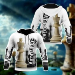 Chess Lovers White King Unisex Shirts 3D Hoodie
