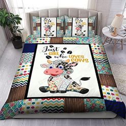 Cow Just Girl Who Loves Cows Spread Bedding Set