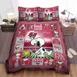 Custom Name Tampa Bay Buccaneers Snoopy Bedding Set