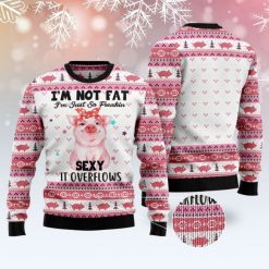 Cute Pig Overflows Christmas Wool Knitted Sweater