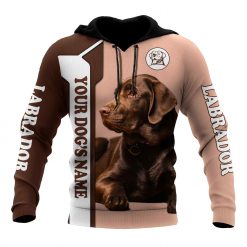 Dog Lover Chocolate Color Labrador Retriever Personalized 3D Hoodie