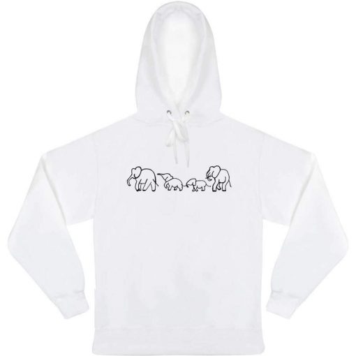 Elephant Family Adult Unisex Hoodie