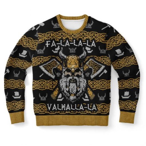 FA-LA-LA-LA Valhalla-La Ugly Christmas Wool Knitted Sweater