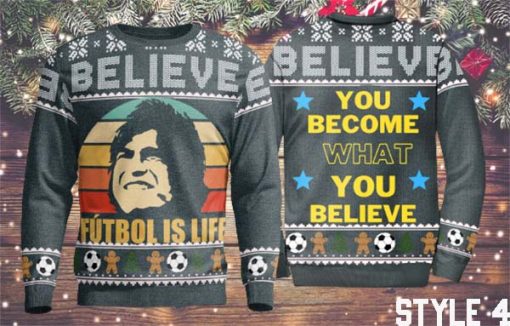 FutBol Is Life Sweater, Christmas Believe Ted Lasso Sweater