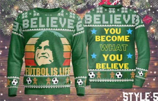 FutBol Is Life Sweater, Christmas Believe Ted Lasso Sweater