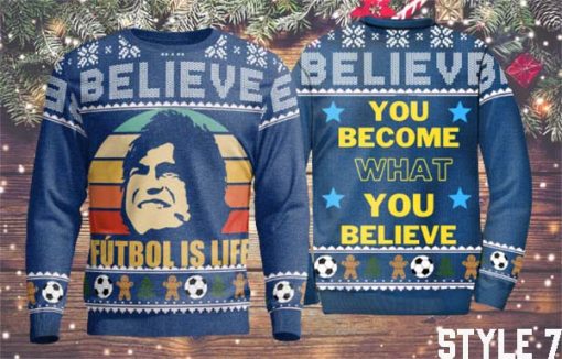 FutBol Is Life Sweater, Christmas Believe Ted Lasso Sweater