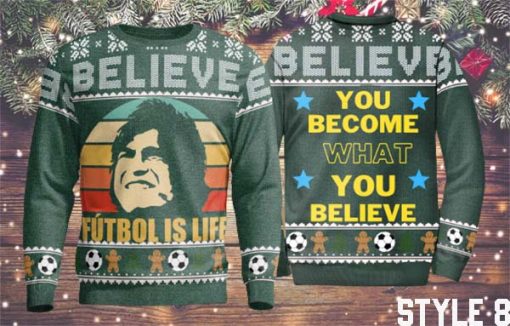 FutBol Is Life Sweater, Christmas Believe Ted Lasso Sweater