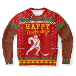 Happy Hockeydays Ugly Christmas Wool Knitted Sweater