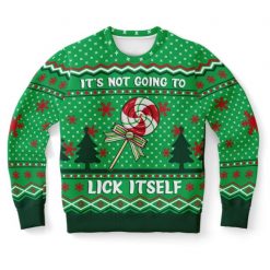 It’s Not Going To Lick Itself Ugly Christmas Wool Knitted Sweater