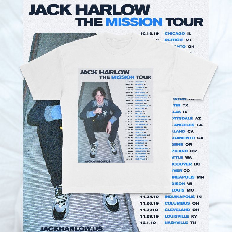 Jack Harlow The Mission Tour Shirt 2019 Throwback Concert Teeruto