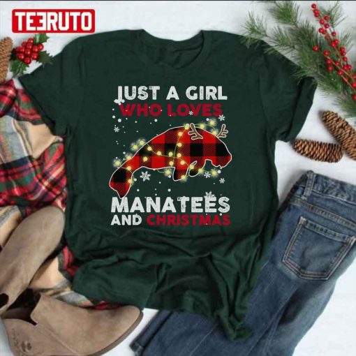 Just A Girl Who Loves Manatees And Christmas Unisex Sweatshirt