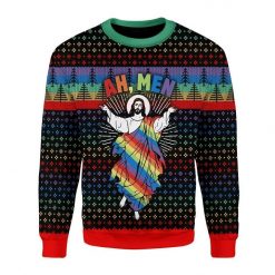 Lgbt Jesus Christmas Wool Knitted Sweater 3D All Over Print
