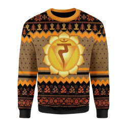 Merry Xmas Amazing Solar Plexus Chakra Gift For Christmas Party Ugly Christmas Sweater