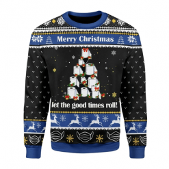 Merry Xmas Let The Good Times Roll Gift For Christmas Party Ugly Christmas Sweater