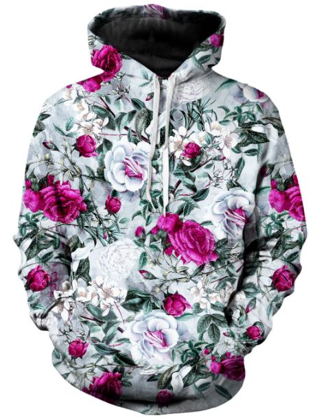 Pink And White Flowers Pattern Hoodie 3D - Teeruto