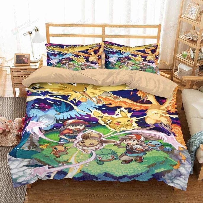 Pokemon Go Bedding Set Teeruto, Pokemon Twin Bed Sheets