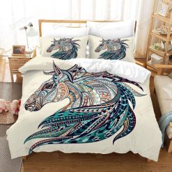 Rainbow Horse Bed Sheets Bedding Set