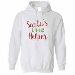 Santas Little Helper Slogan Christmas Unisex Hoodie