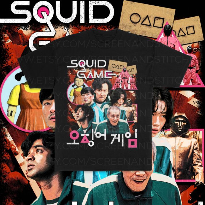 Squid Game 90s Vintage Style Bootleg T-Shirt - Teeruto