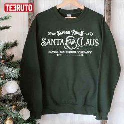 Sleigh Rides Vintage Santa Flying Reindeer Christmas Unisex Sweatshirt