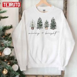 Christmas Tree Merry And Bright Holiday Unisex Sweatshirt