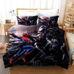Venom Spiderman Fighting 3D Bedding Set