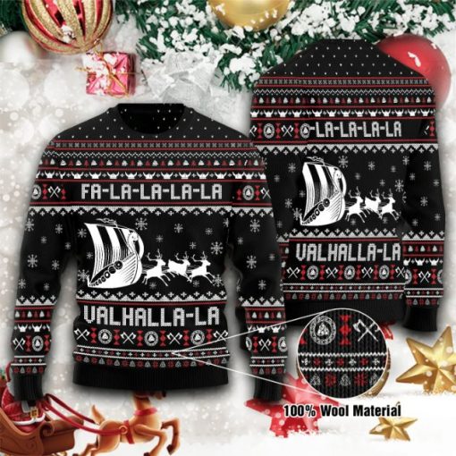 Viking Fa-la-la-la Viking Yachts Longship Ugly Sweater