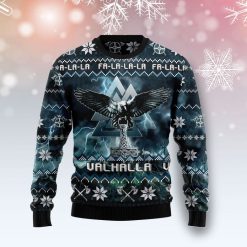 Viking Symbol Valhalla Christmas Sweater