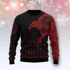 Vikings The Raven of Odin Tattoo Sweater