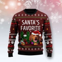 Vizsla Santa Favorite Ho Dog Ugly Sweater